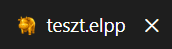 EL++ saját fájl ikon a VS Code-ban