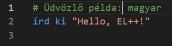 EL++ Hello World magyar példa